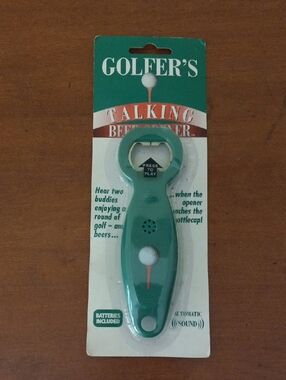 Talking Golfer's Bottle Opener - Green
